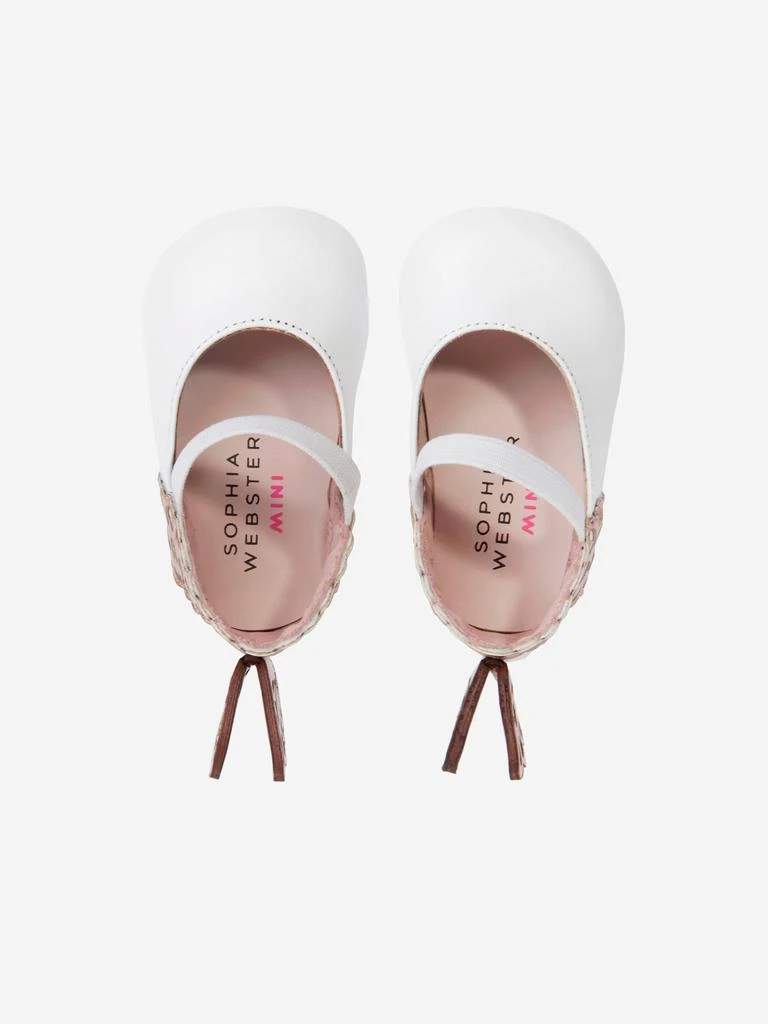 Sophia Webster Sophia Webster Baby Girls Leather Evangeline Shoes in White 4