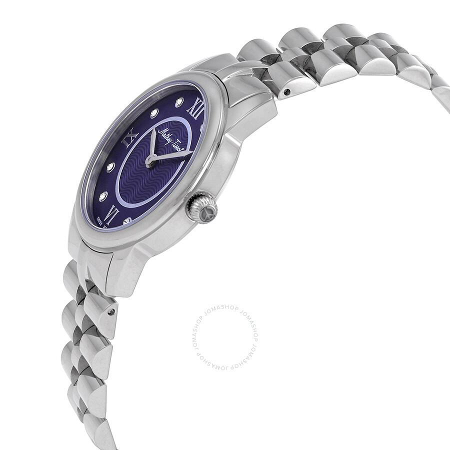 Mathey-Tissot Open Box - Mathey-Tissot Artemis Quartz Crystal Blue Dial Ladies Watch D1086ABU