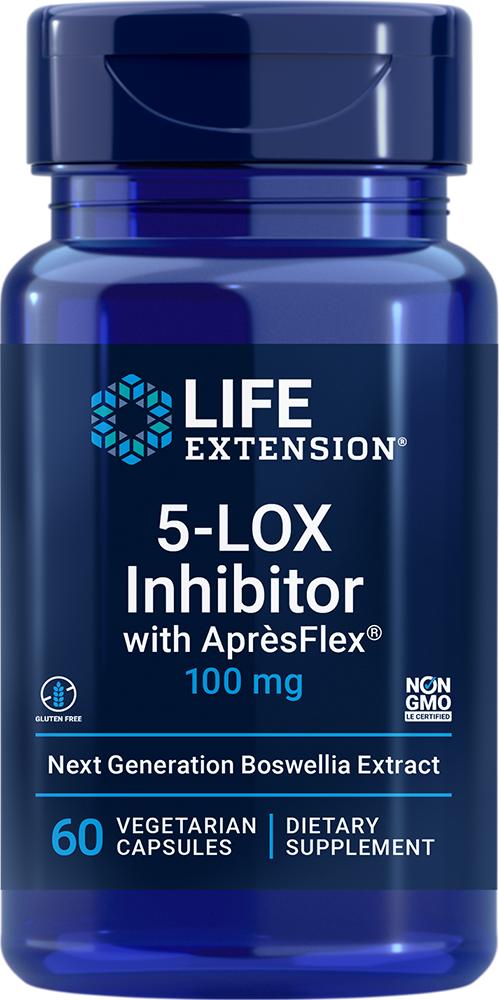 Life Extension 5-LOX Inhibitor with AprèsFlex®, 60 vegetarian - 100 mg (100 mg, 60 vegetarian capsules), Life Extension