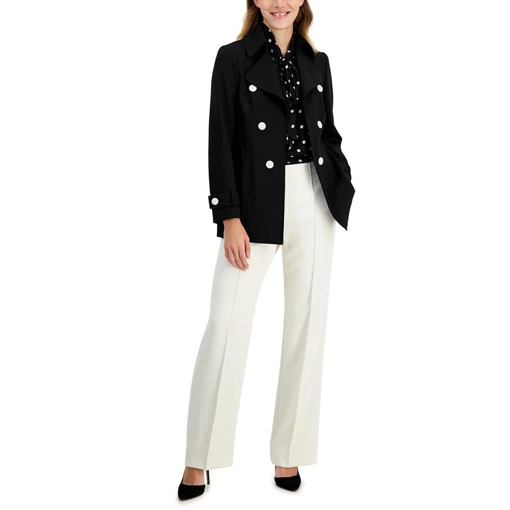 Anne Klein Women's Faux Double-Breasted Trench Coat, Created for Macy's 4
