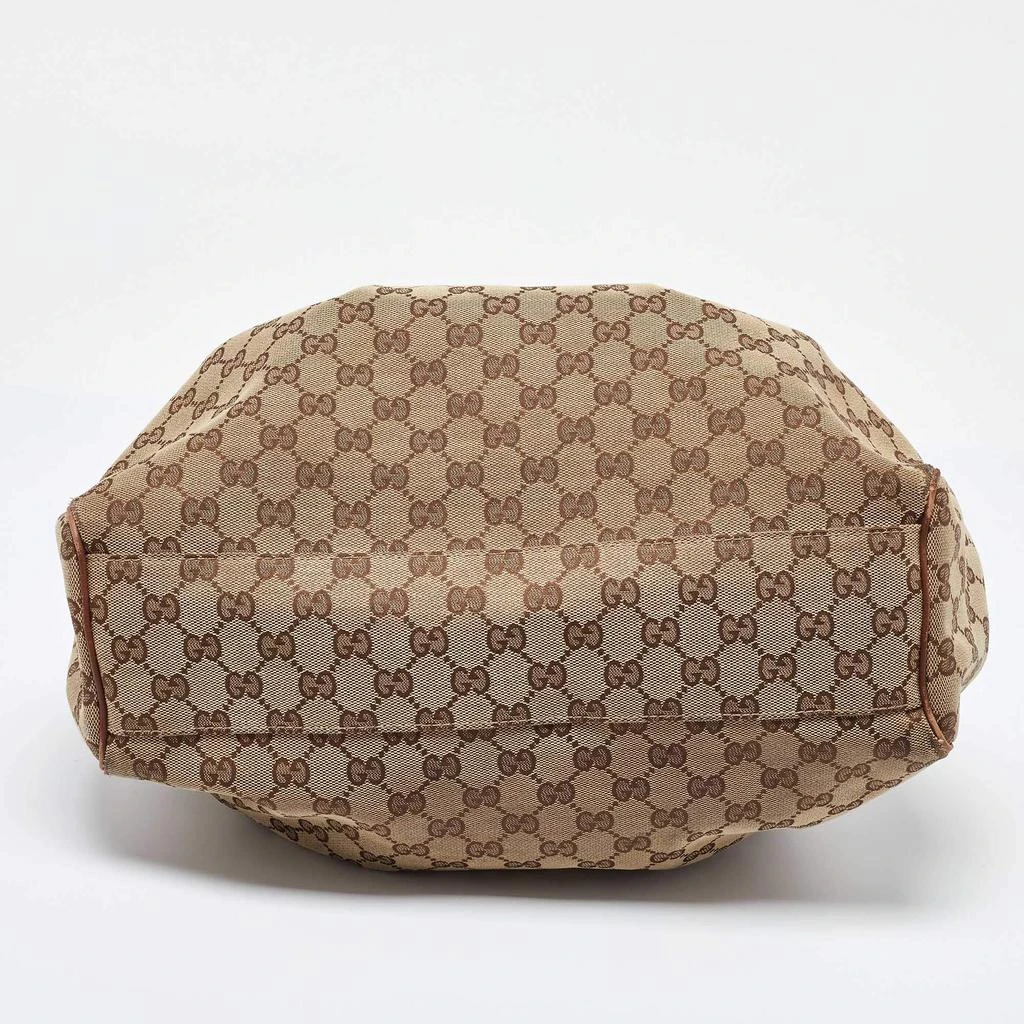 Gucci Gucci Beige/Brown GG Canvas and Leather Medium Sukey Tote 8