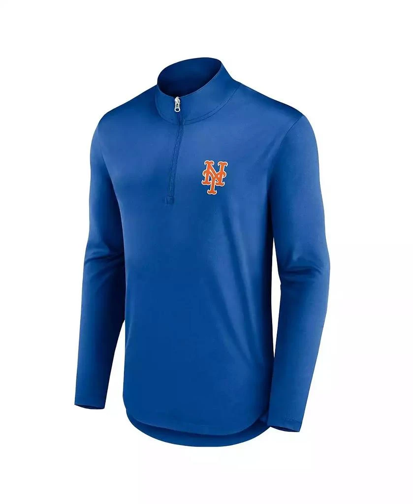 Fanatics Men
s Royal New York Mets Quarterback Quarter-Zip Top 3