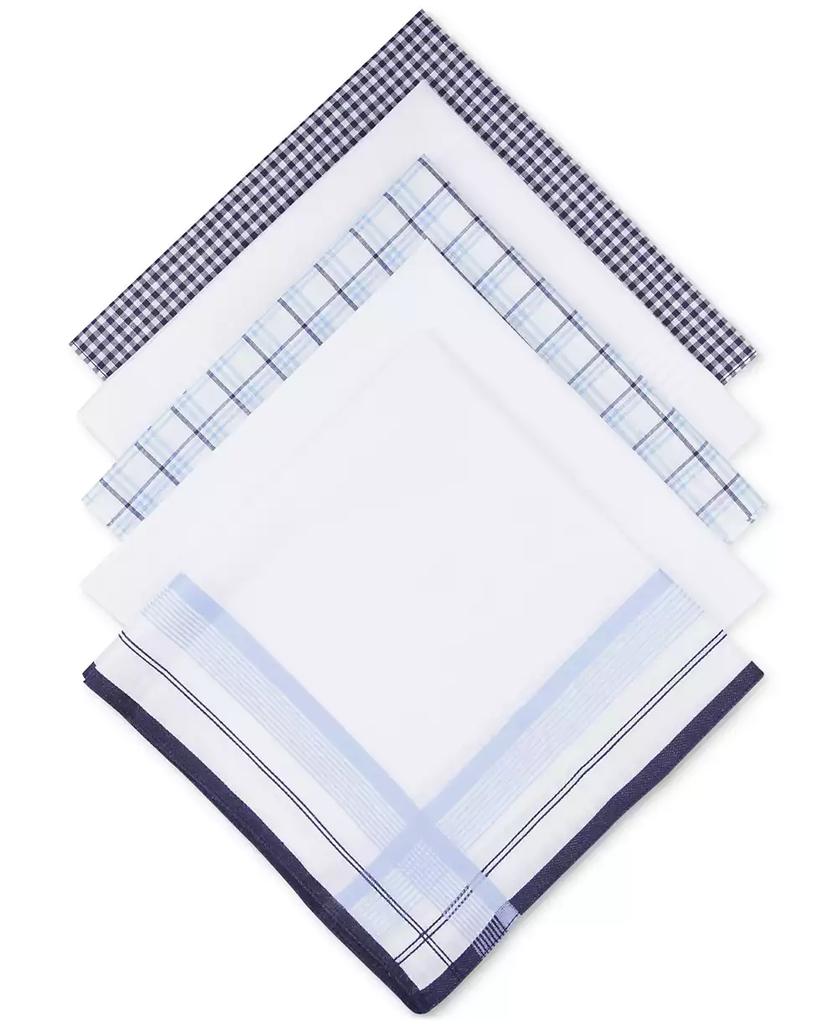 Club Room Men's 5-pk. Combination Blue Patterned Handkerchiefs, Created for Macy's