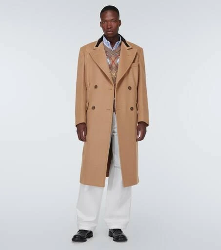 MAISON MARGIELA Wool and camel hair overcoat 2