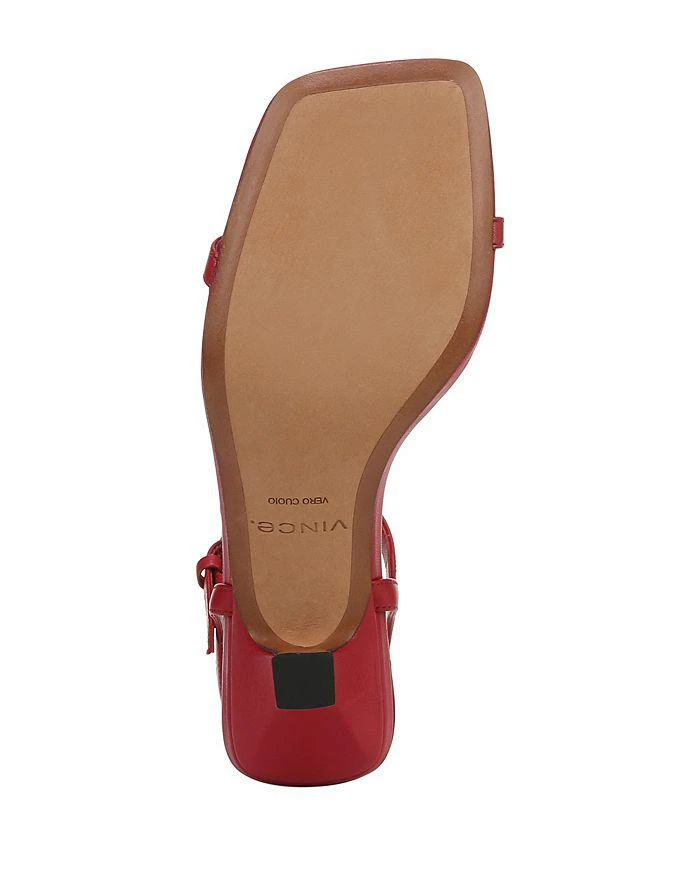 Vince Women's Coco Square Toe Kitten Heel Sandals 6