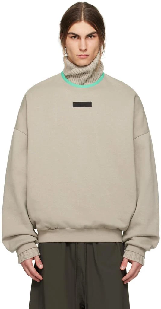 Fear of God ESSENTIALS Gray Crewneck Sweatshirt 1