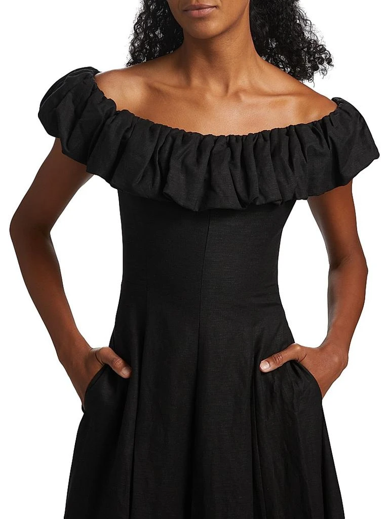 Nicholas the Label Yara Puff Off-the-Shoulder A-Line Maxi Dress 6