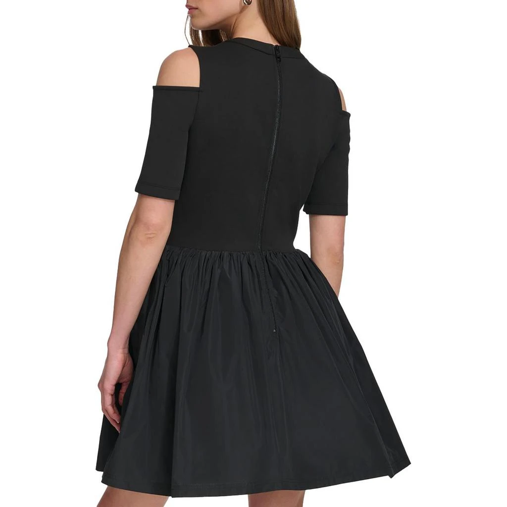 DKNY Womens Mini Cold Shoulder Fit & Flare Dress 2