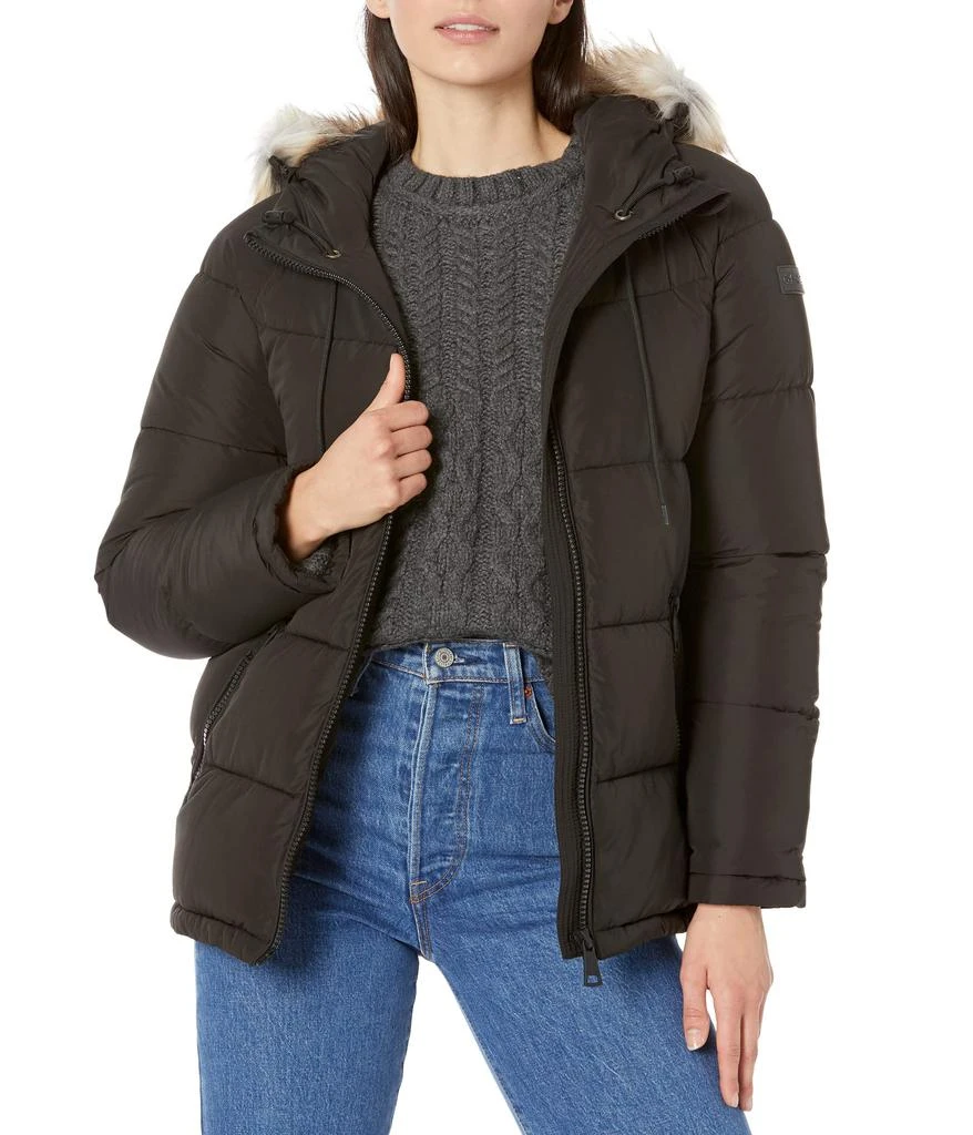 Calvin Klein Short Faux Fur Trimmed Puffer 1