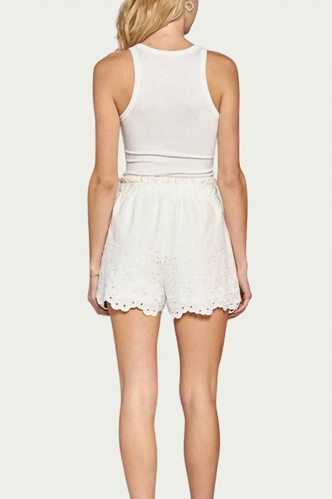 Fore Broderie Anglaise Paperbag Short In White 4
