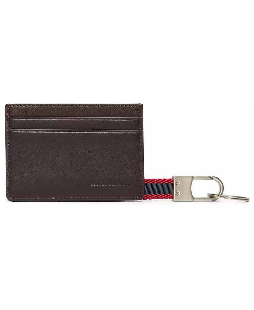 Brooks Brothers Men's Cardholder and Keychain Set