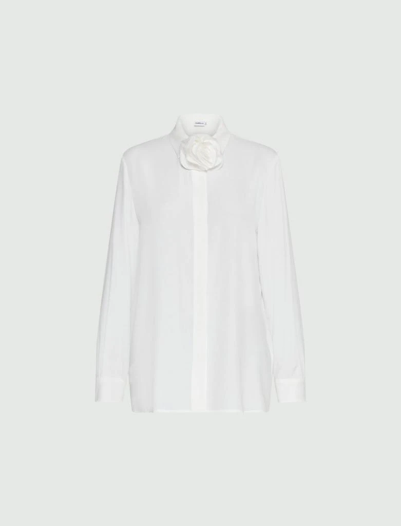 Marella CrÃªpe shirt with floral belt 3