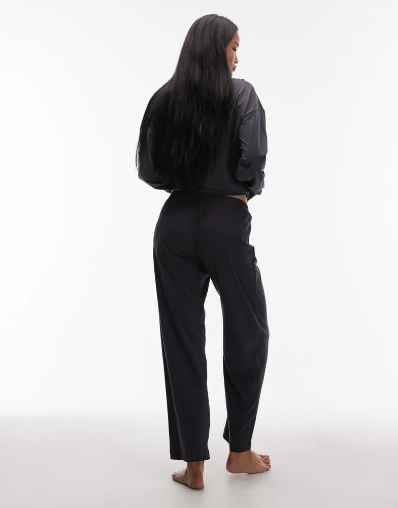 ARKET ARKET mix and match pure cotton lounge soft pyjama bottoms in dark blue 2