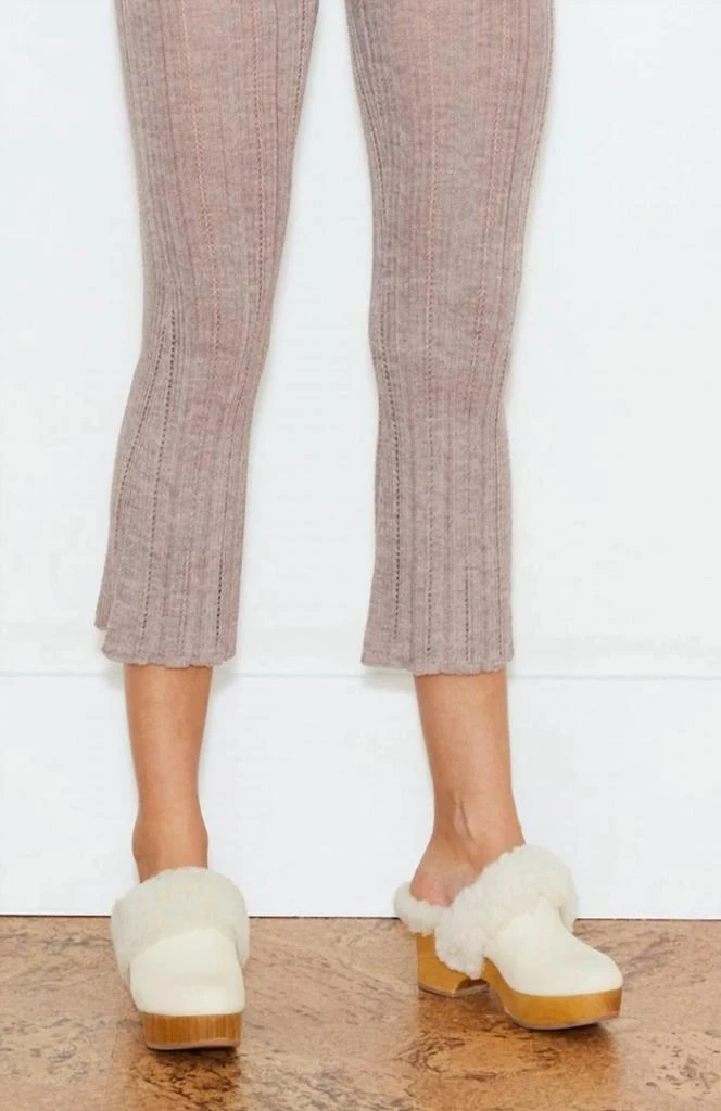 Misha & Puff Women's Pillow Shearling Clog In String 4