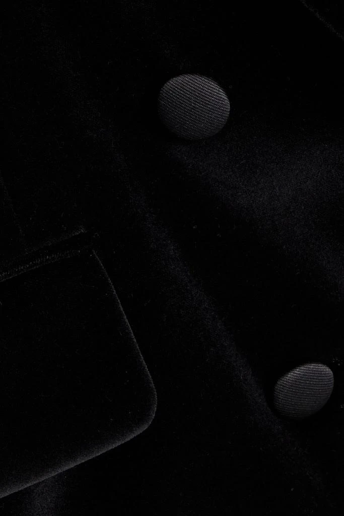 FRAME Double-breasted cotton-blend velour blazer 4