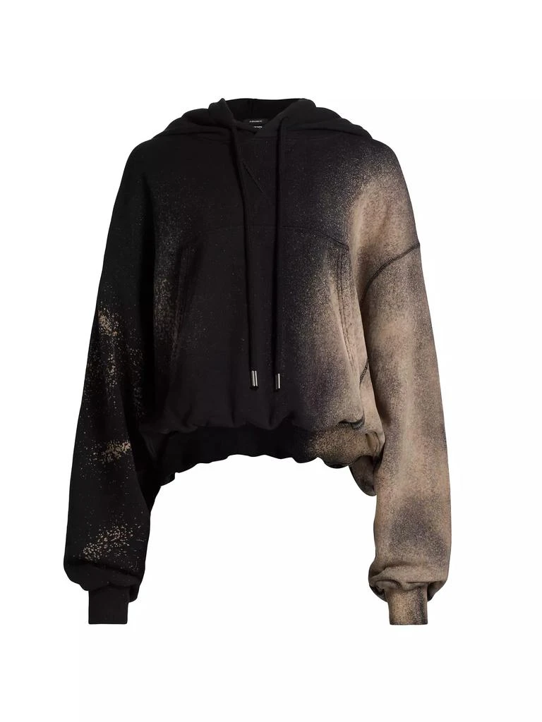 R13 Bleached Cotton Crop Hoodie 1