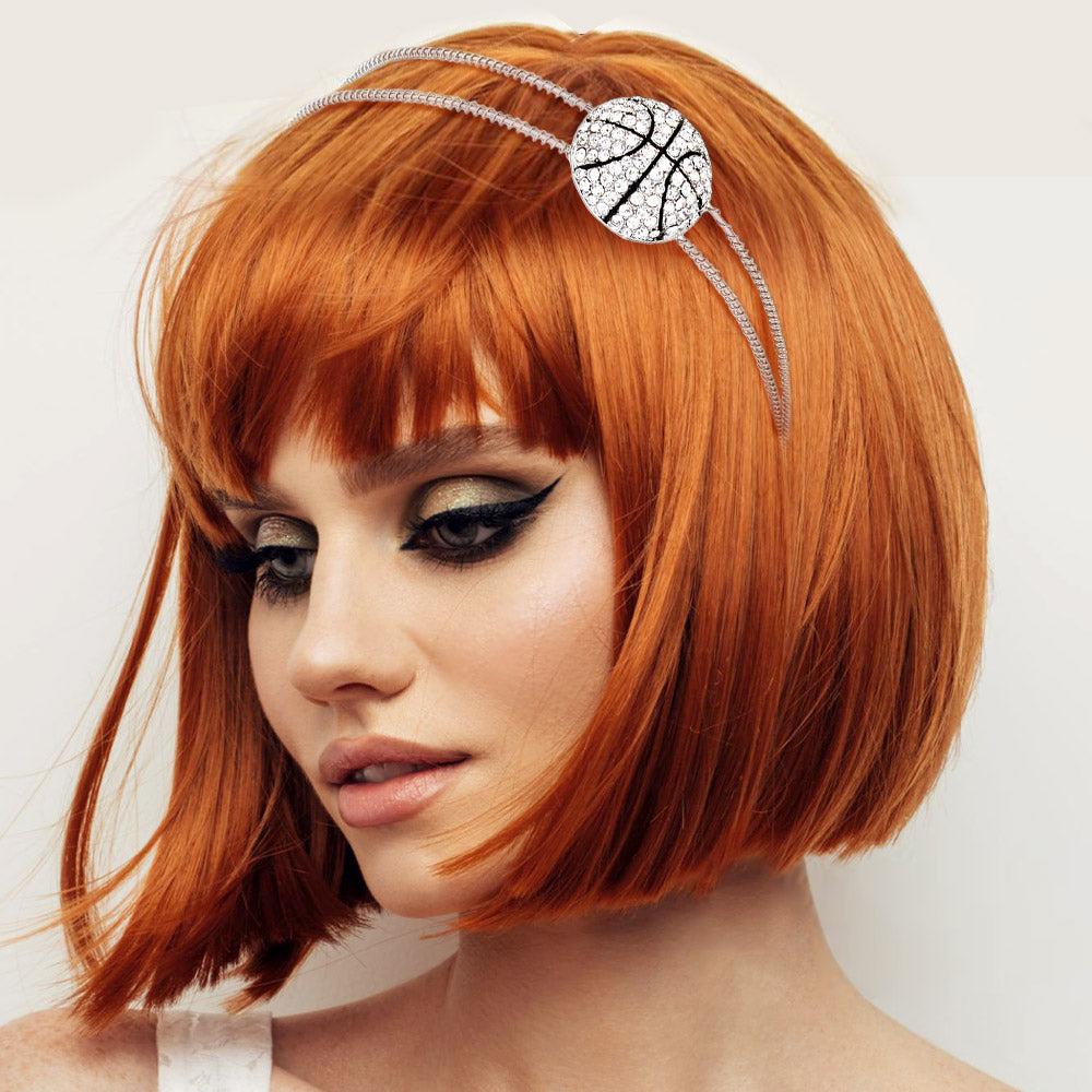 FASHNZFAB Crystal Pave Basketball Game Headband