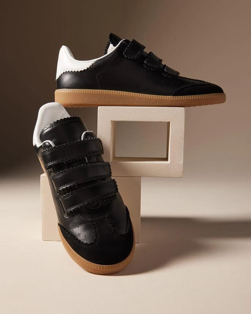 Isabel Marant Beth Perforated Leather Grip-Strap Sneakers 2