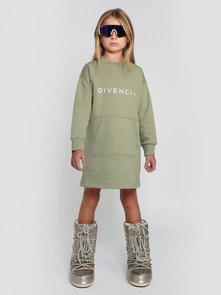 Givenchy Givenchy Girls Logo Sweater Dress in Green 2