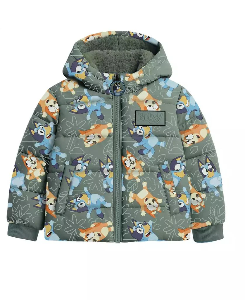 Bluey Boys' 2T-7 Printed Puffer Jacket