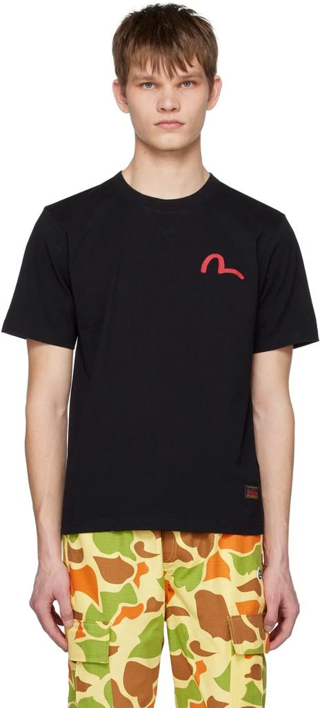 Evisu Black Printed T-Shirt 1