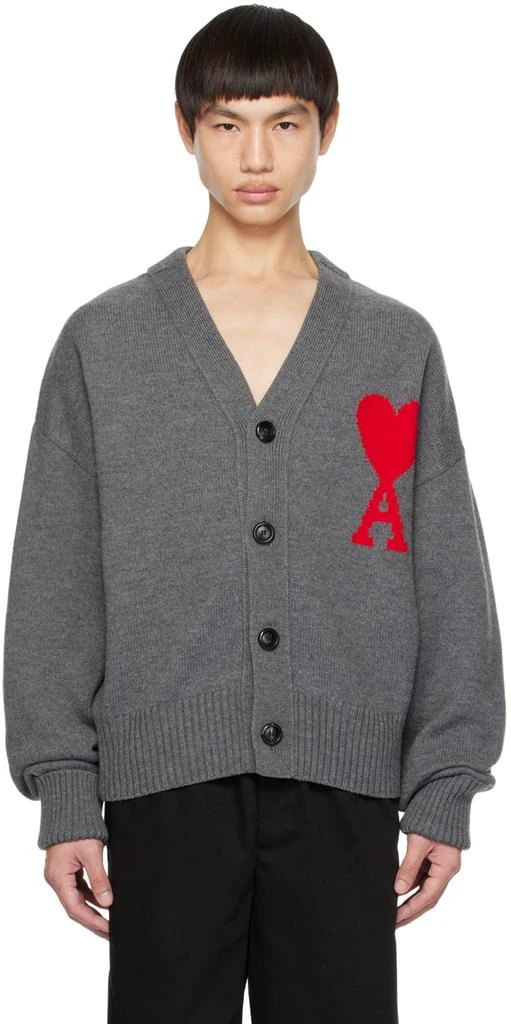 AMI Gray Ami de Cœur Cardigan 1