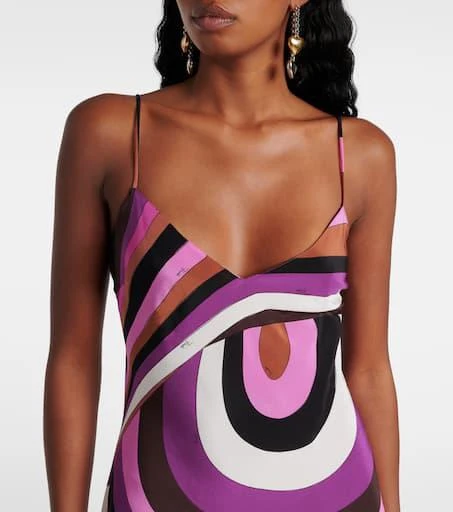 Pucci Iride silk slip dress 4