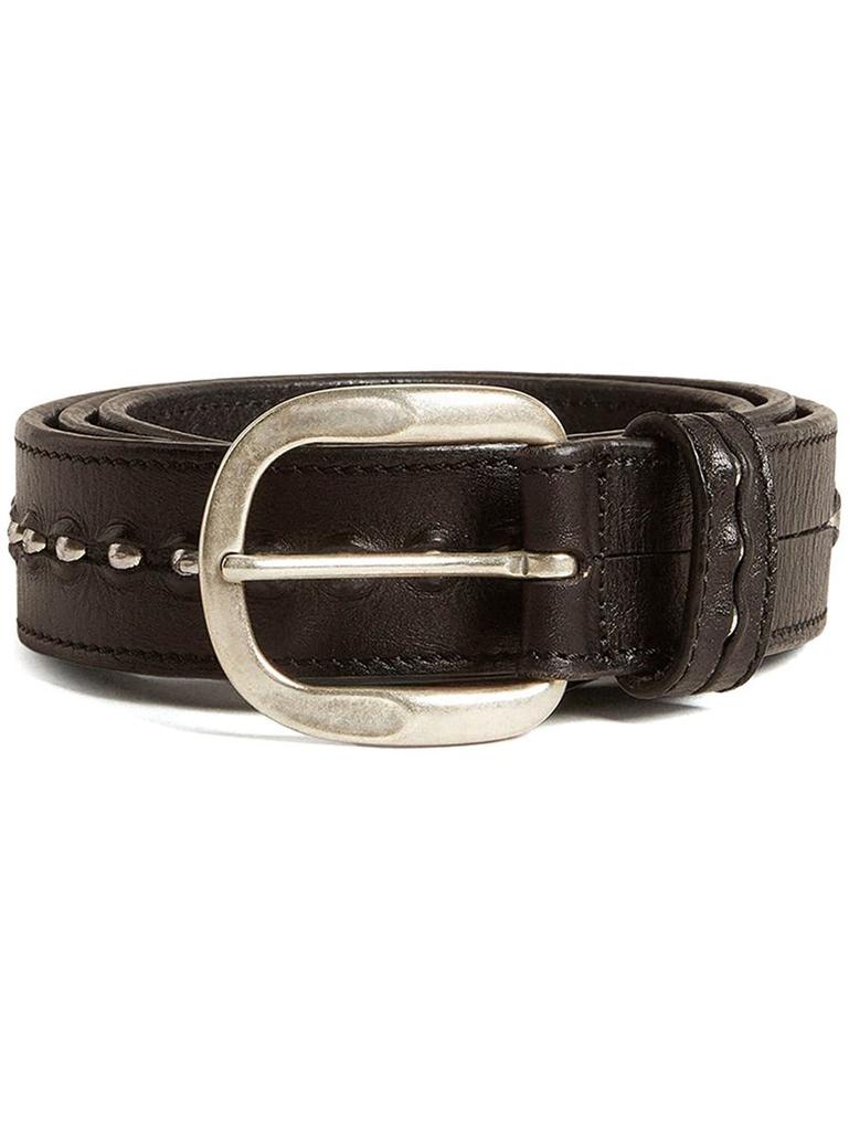 小物 GOLDEN GOOSE / WASHED LEATHER STUDS 80 Golden Goose Golden Goose Belt Hide Washed Leather Studs