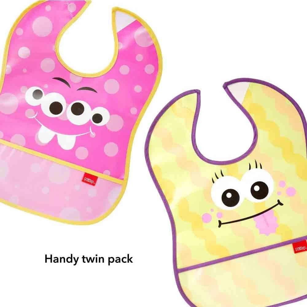 Nuby Nuby - Catch All Bib (2 pack Blue and Orange) 1