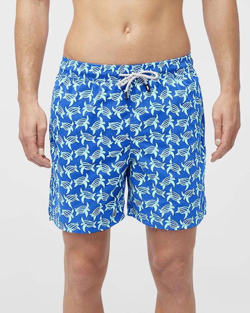 Tom & Teddy Men's Turtle-Print Swim Trunks 1