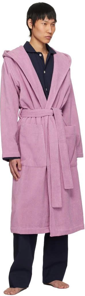 Tekla Pink Terry Classic Bathrobe 5