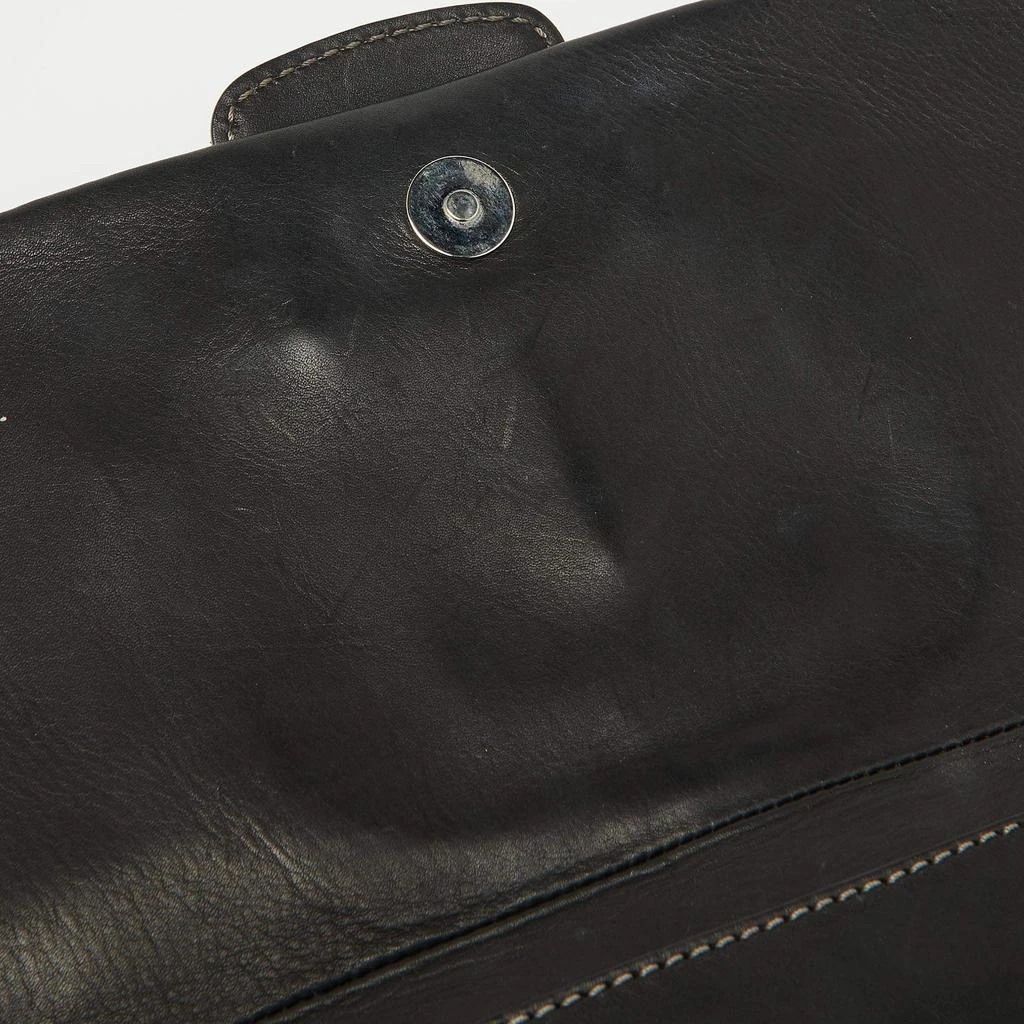 Tod's Tod's Black Leather Lucy Flap Clutch 5