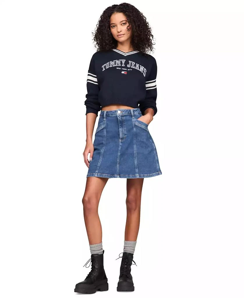 Tommy Jeans Women's A-Line Seam-Detail Denim Skirt 1