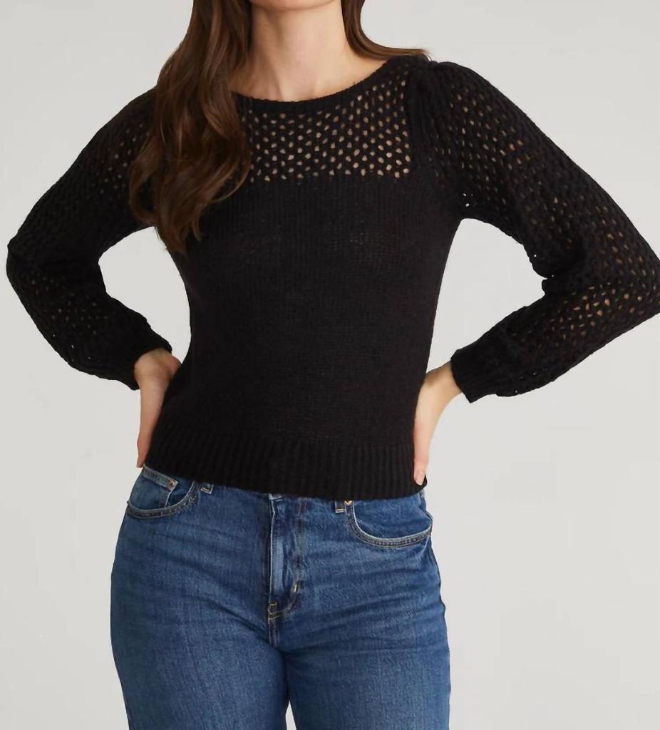 525 America 525 America - Brigid Puff Sleeve Mesh Pullover