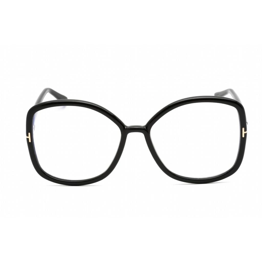 Tom Ford Tom Ford Women's Eyeglasses - Oversized Shape Shiny Black Plastic Frame | FT5845-B 001 2