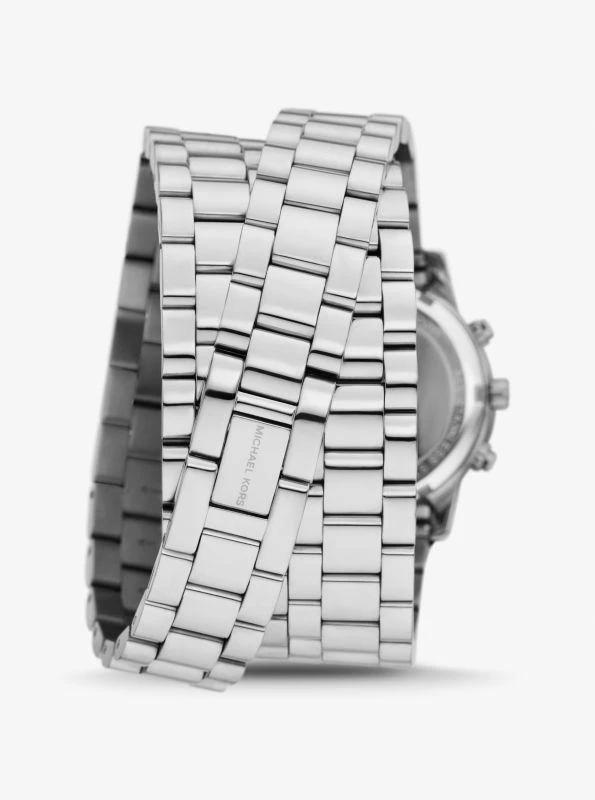 Michael Kors Runway Rhodium-Plated Stainless Steel Triple Wrap Watch 3