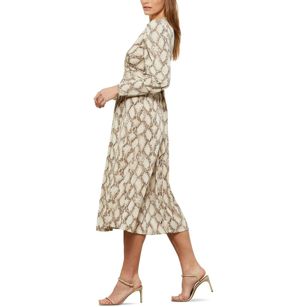BCBG Womens Faux Wrap Animal Print Wrap Dress 2