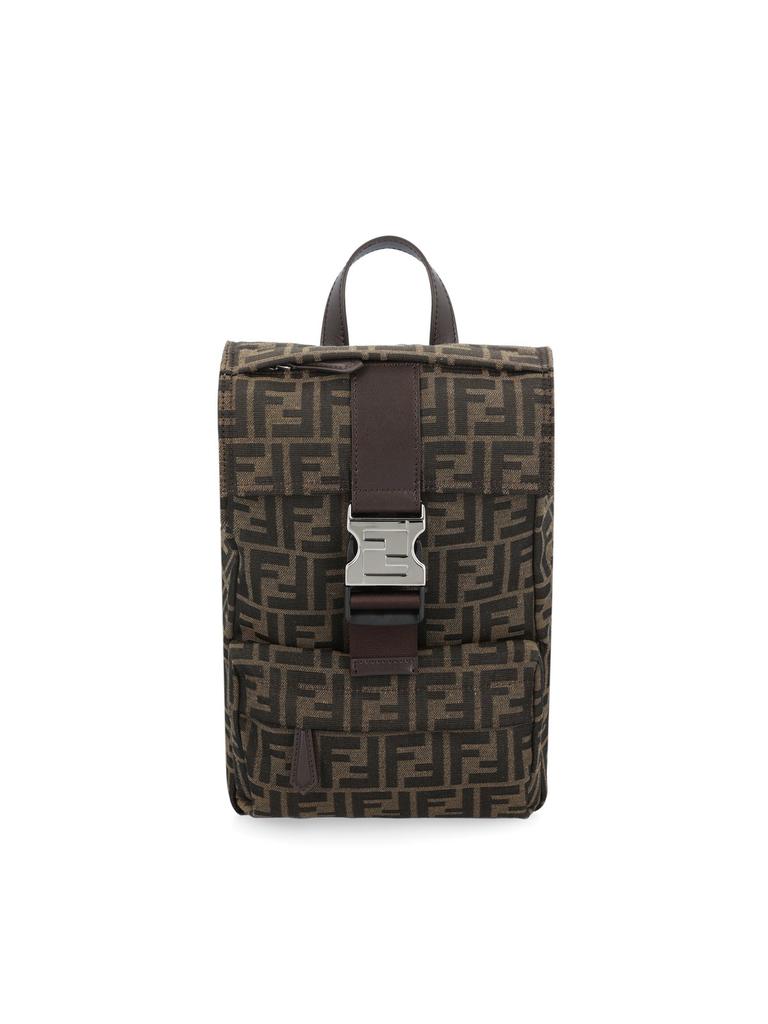 Fendi ◆ Chiodo Diagonal Small Backpack Fendi Diagonal Fendi Chiodo Medium Fabric Brown | Fendi
