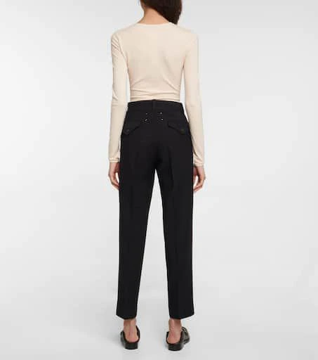 MAISON MARGIELA High-rise virgin wool cropped pants 3
