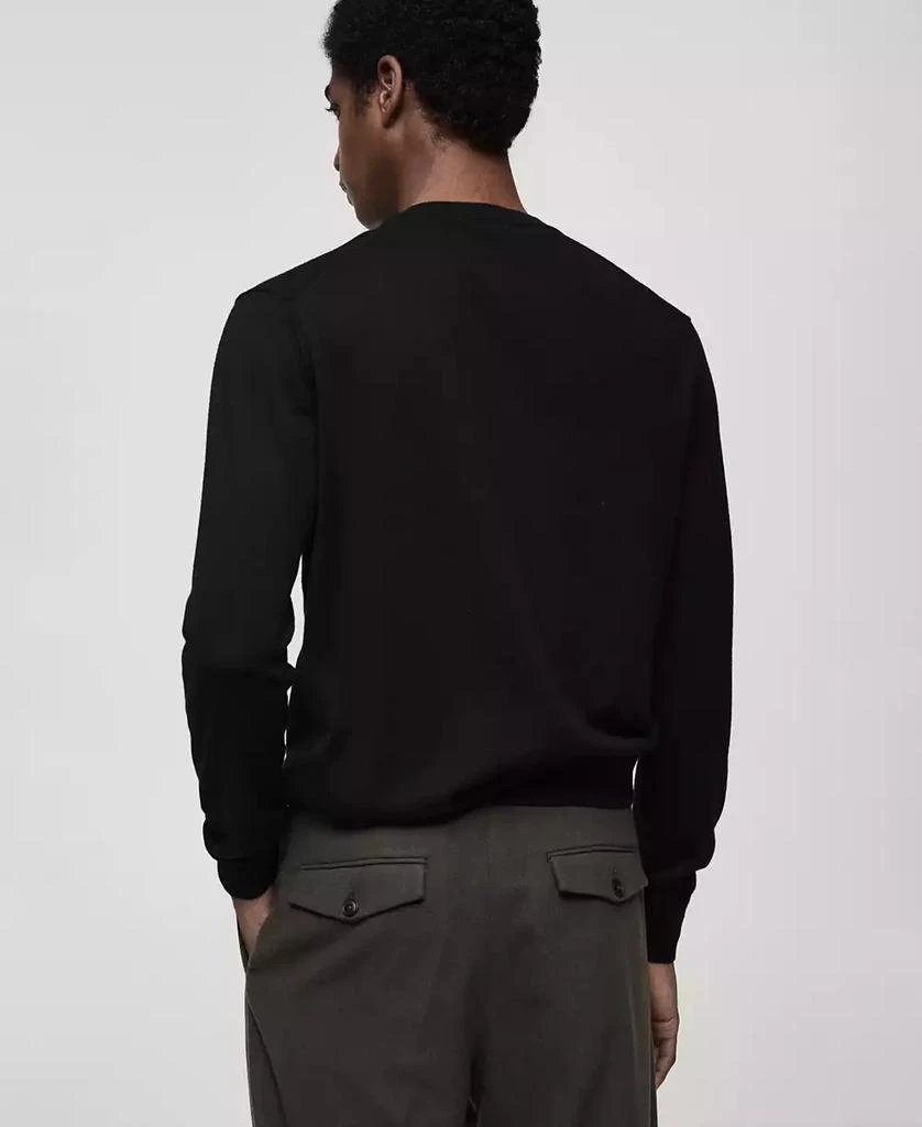 Mango Men's Slim-Fit Merino Wool V-Neck Sweater 5