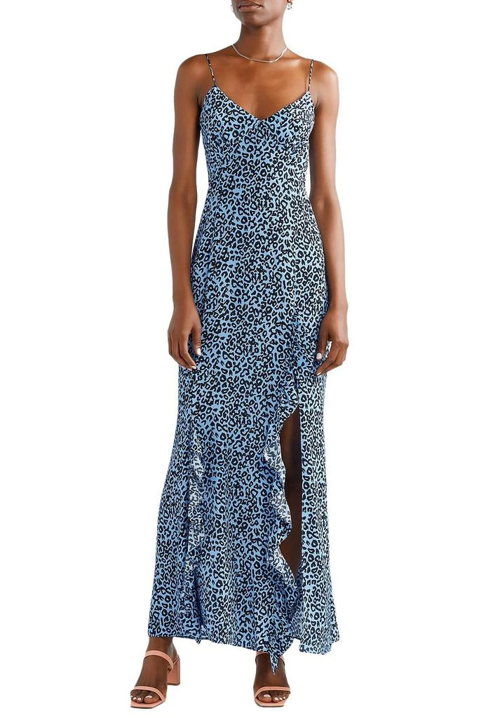 LES R�ÊVERIES Ruffled leopard-print silk crepe de chine maxi dress 3
