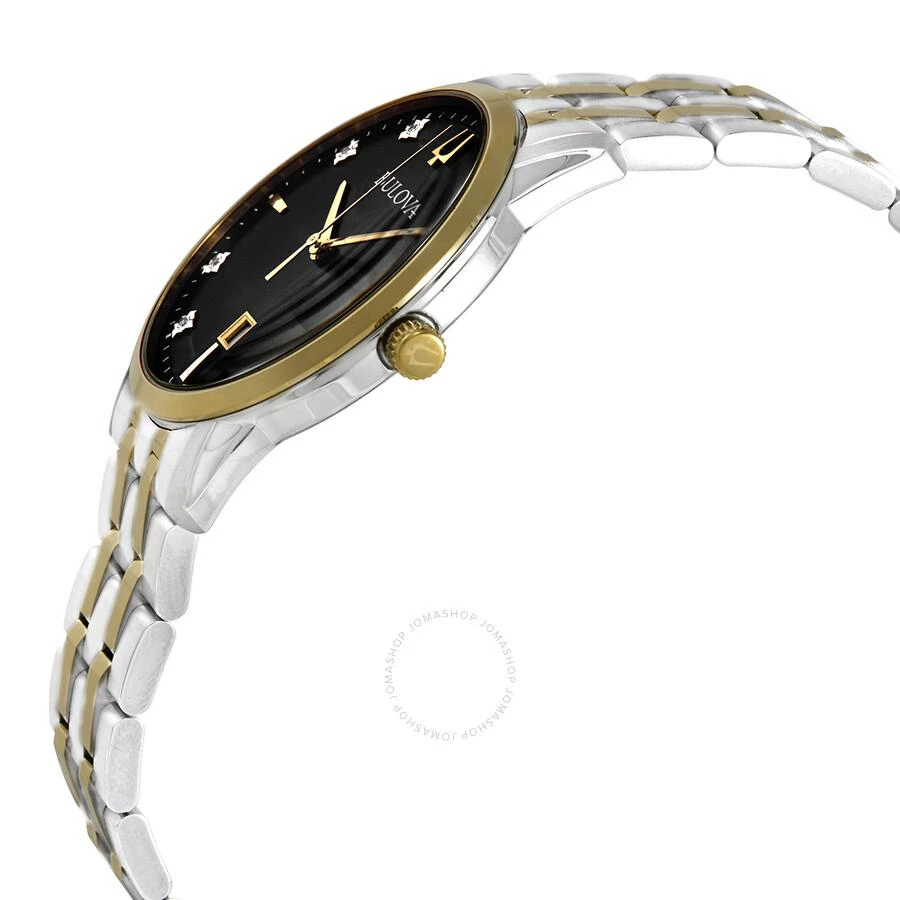 Bulova Classic Quartz Diamond Black Dial Men's Watch 98D165 2