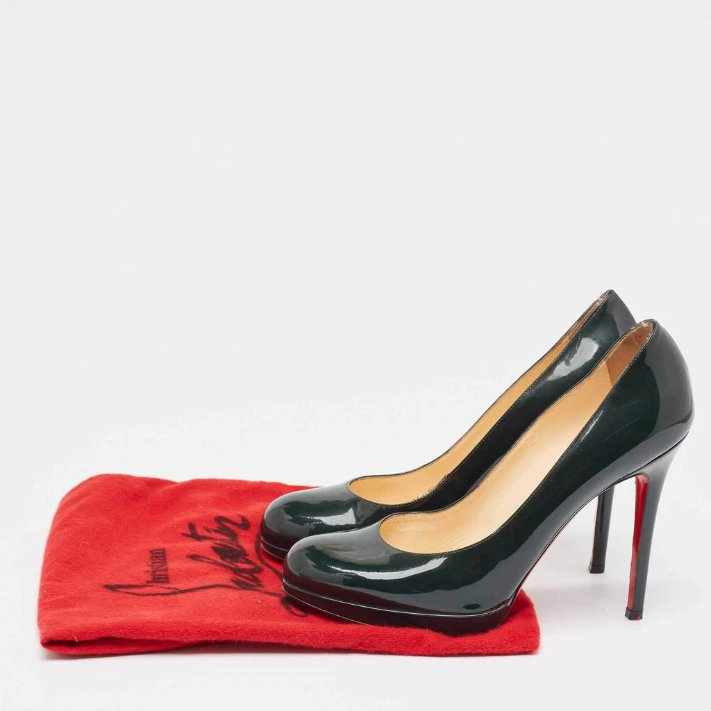 Christian Louboutin Christian Louboutin Green Patent Leather Simple Pumps Size 37.5 9