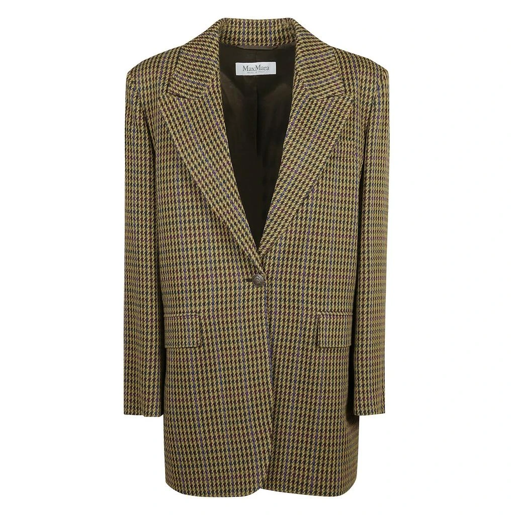 Max Mara Max Mara Houndstooth Buttoned Jacket 1