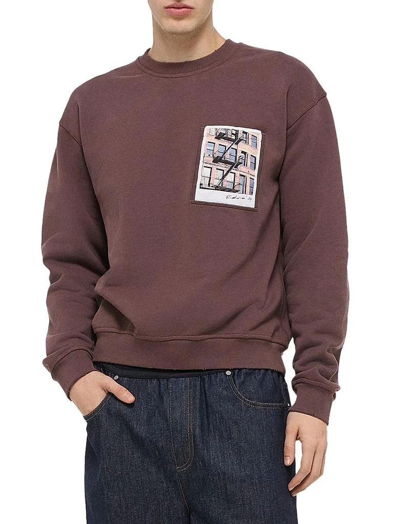 Helmut Lang Postcard Cotton Crewneck Sweatshirt 3