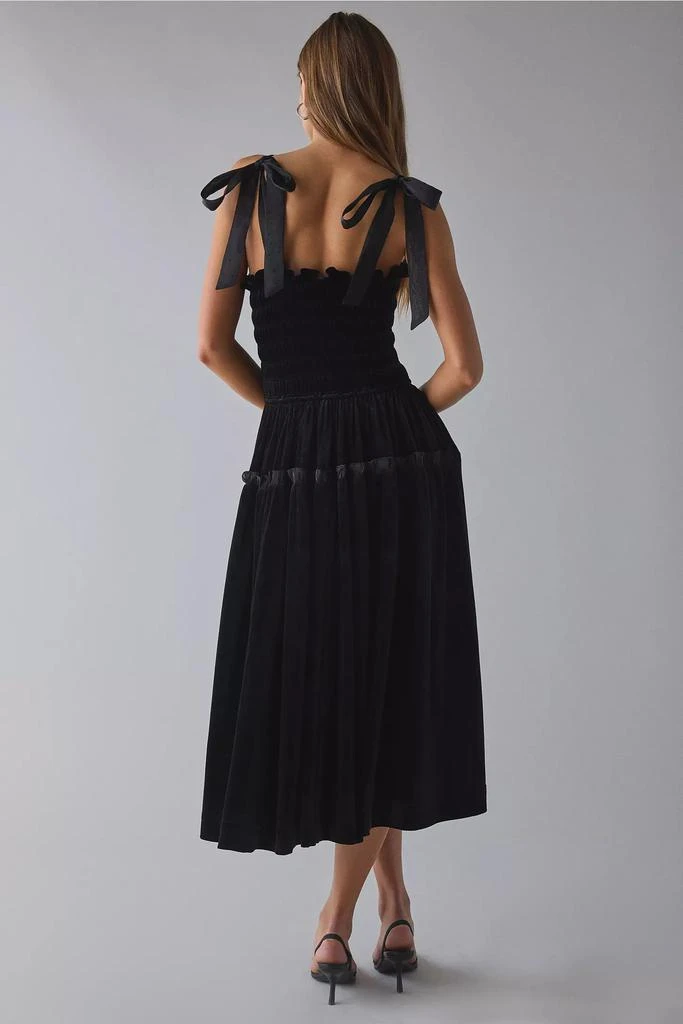 En Saison En Saison KcKenna Smocked Tie-Strap Midi Dress 3