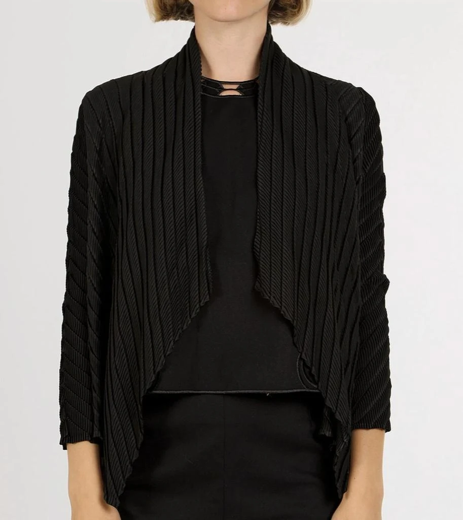 Collective Collective - Pleated Hi-low Hem Open Cardigan
