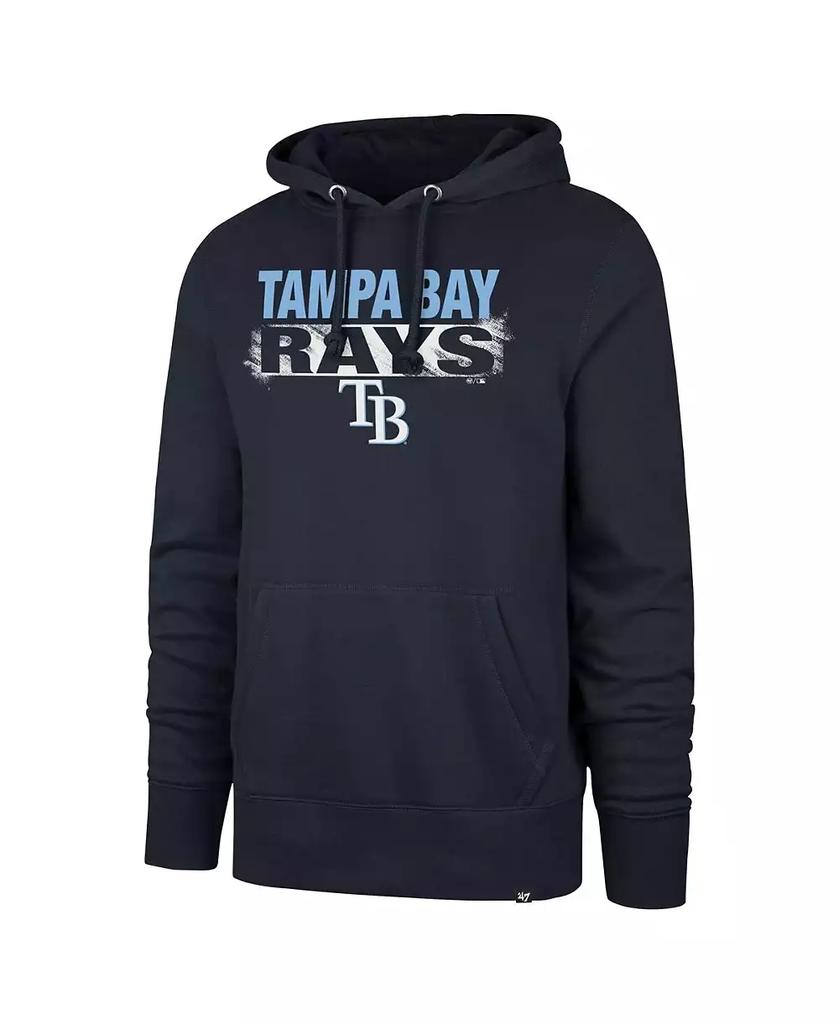 47 Brand Men's Navy Distressed Tampa Bay Rays Base Slide Headline Pullover Hoodie