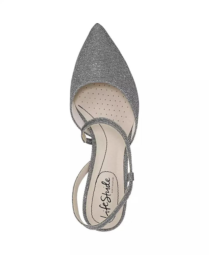LifeStride Women's Minimalist Slingback Kitten Heel Pumps 4
