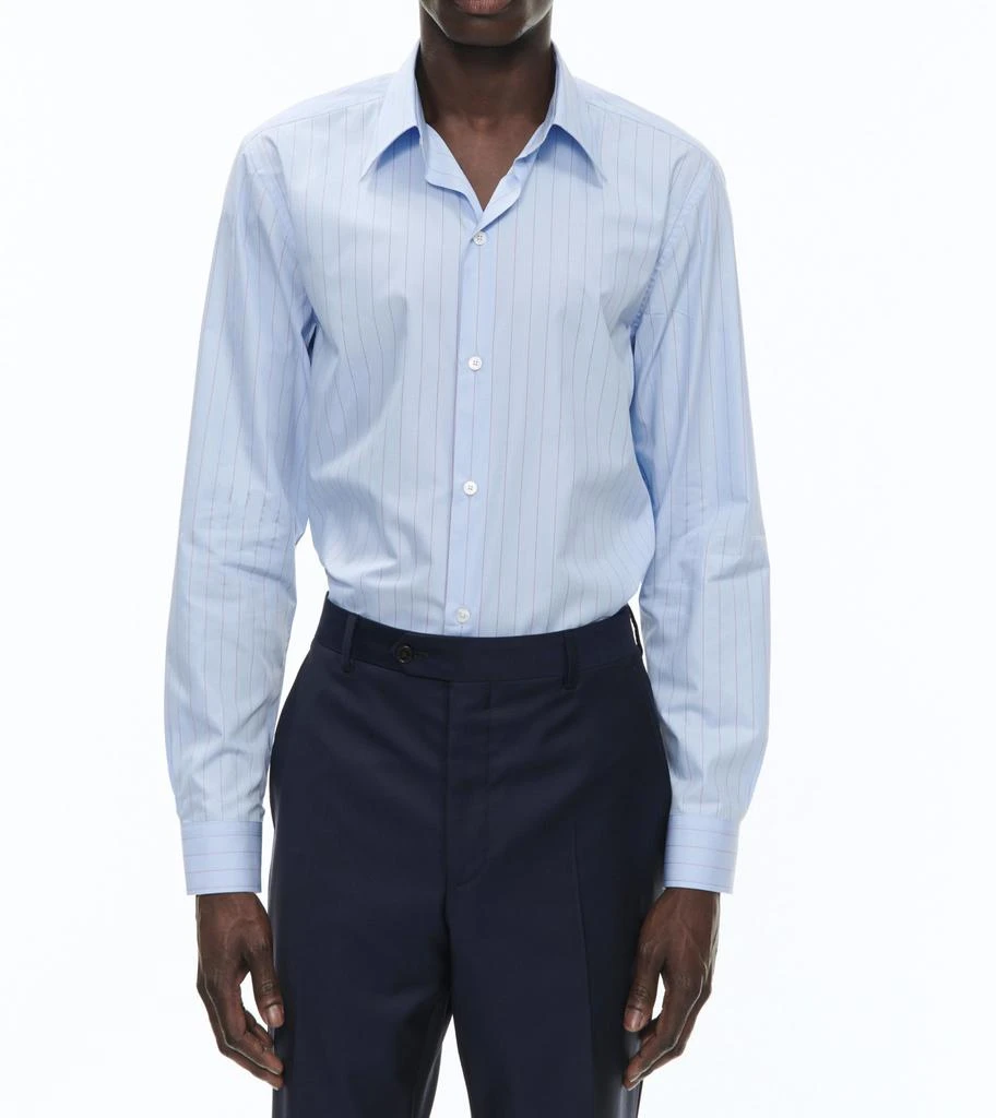 预计3周后发货 Fursac Chemise Rayée En Popeline De Coton - Indien - Homme 1